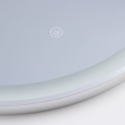Brilagi - LED kúpeľňové zrkadlo TORINO LED/19W/230V pr. 60 cm strieborné IP44 CRI 90 stmievateľné + CCT