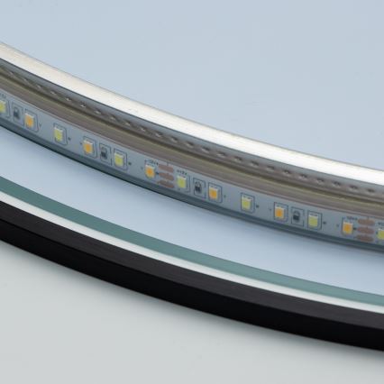 Brilagi - LED Kúpeľňové zrkadlo VENA BLACK LED/19W/230V Ø 60 cm IP44 CRI 90 stmievateľné + CCT
