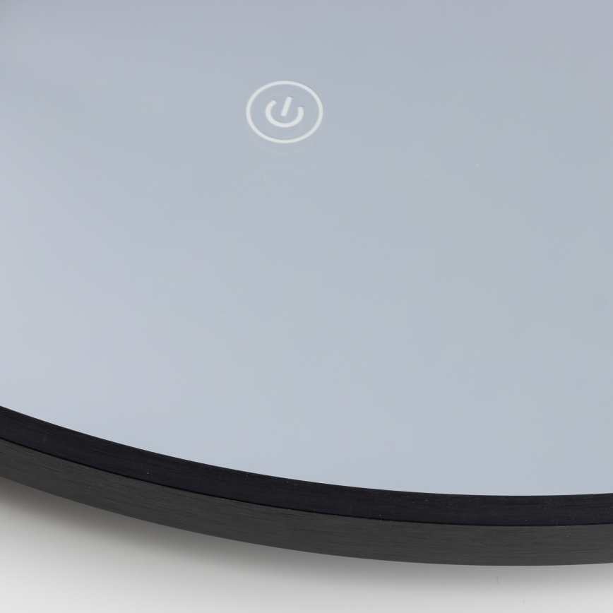 Brilagi - LED kúpeľňové zrkadlo VERESE LED/19W/230V pr. 60 cm čierna IP44 CRI 90 stmievateľné + CCT