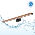 Brilagi - LED kúpeľňové zrkadlové osvetlenie 3v1 WOODY MIRROR LED/15W/230V 80 cm IP44 čierna/čerešňový dub