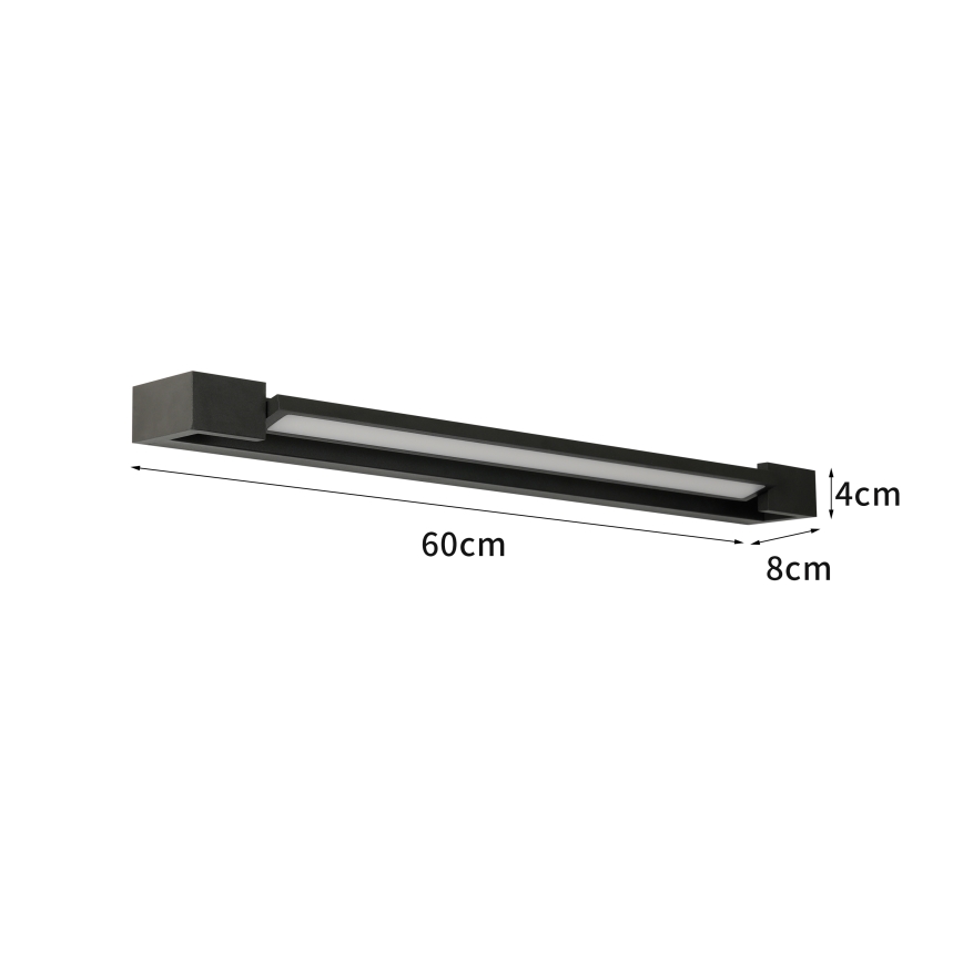 Brilagi - LED kúpeľňové osvetlenie zrkadla AQUA LINE LED/18W/230V 60 cm IP44 čierna