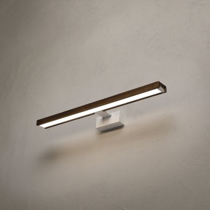 Brilagi - LED Kúpeľňové osvetlenie zrkadla WOODY MIRROR 3v1 LED/12W/230V 60 cm IP44 biela/dub orech