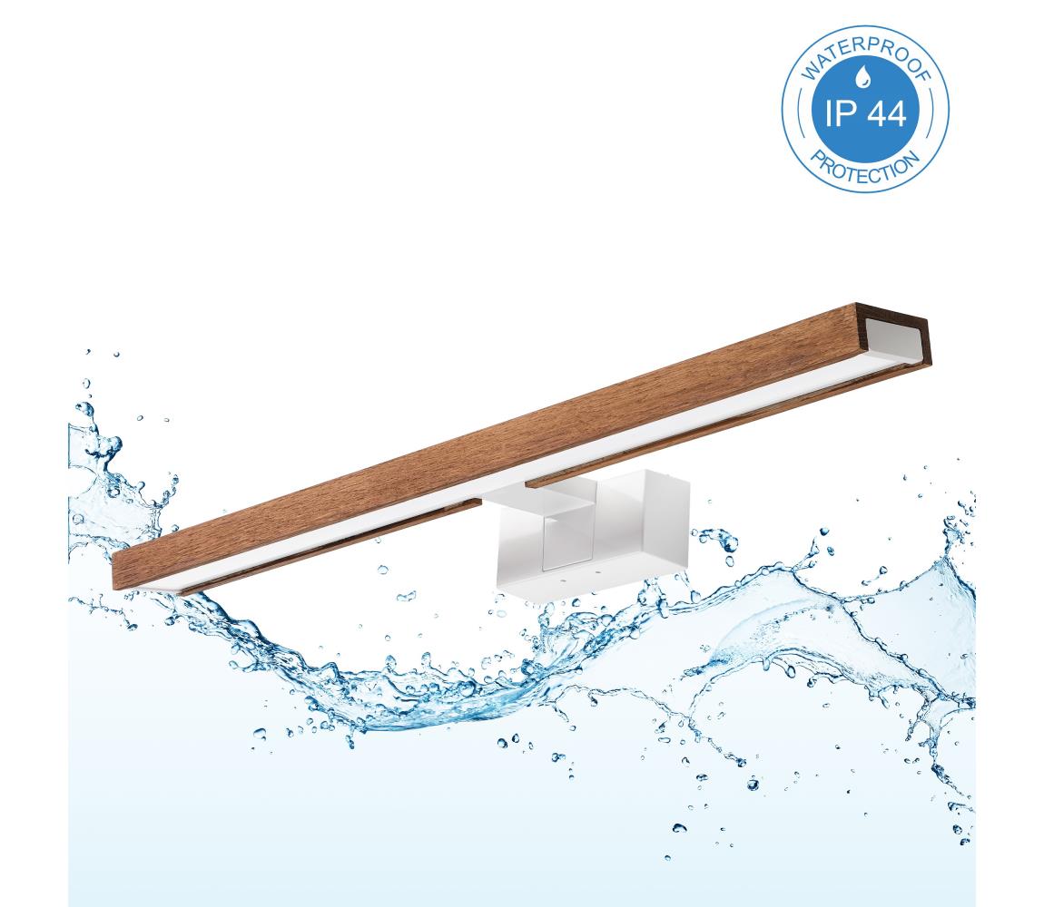 Brilagi -LED kúpeľňové zrkadlové svietidlo 3v1 WOODY MIRROR LED/12W/230V IP44 biela/dub čerešňa 8590828018247