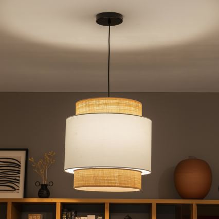 Brilagi - LED luster CERIA na lanku 1xE27/40W/230V pr. 40 cm čierna/bežová/biela
