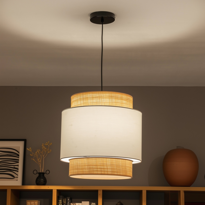 Brilagi - LED luster CERIA na lanku 1xE27/40W/230V pr. 40 cm čierna/bežová/biela