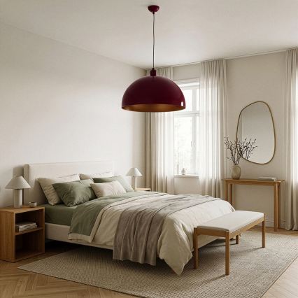 Brilagi - LED luster METALO na lane 1xE27/40W/230V pr. 40 cm bordová/medená