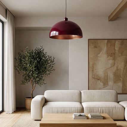 Brilagi - LED luster METALO na lane 1xE27/40W/230V pr. 40 cm bordová/medená