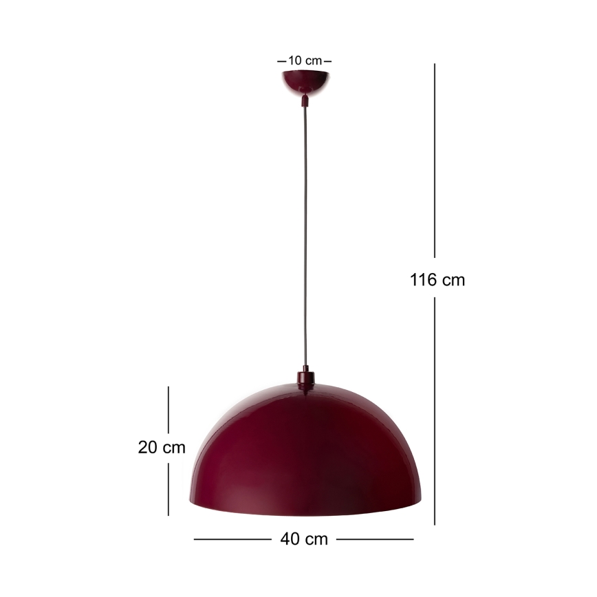 Brilagi - LED luster METALO na lane 1xE27/40W/230V pr. 40 cm bordová/medená