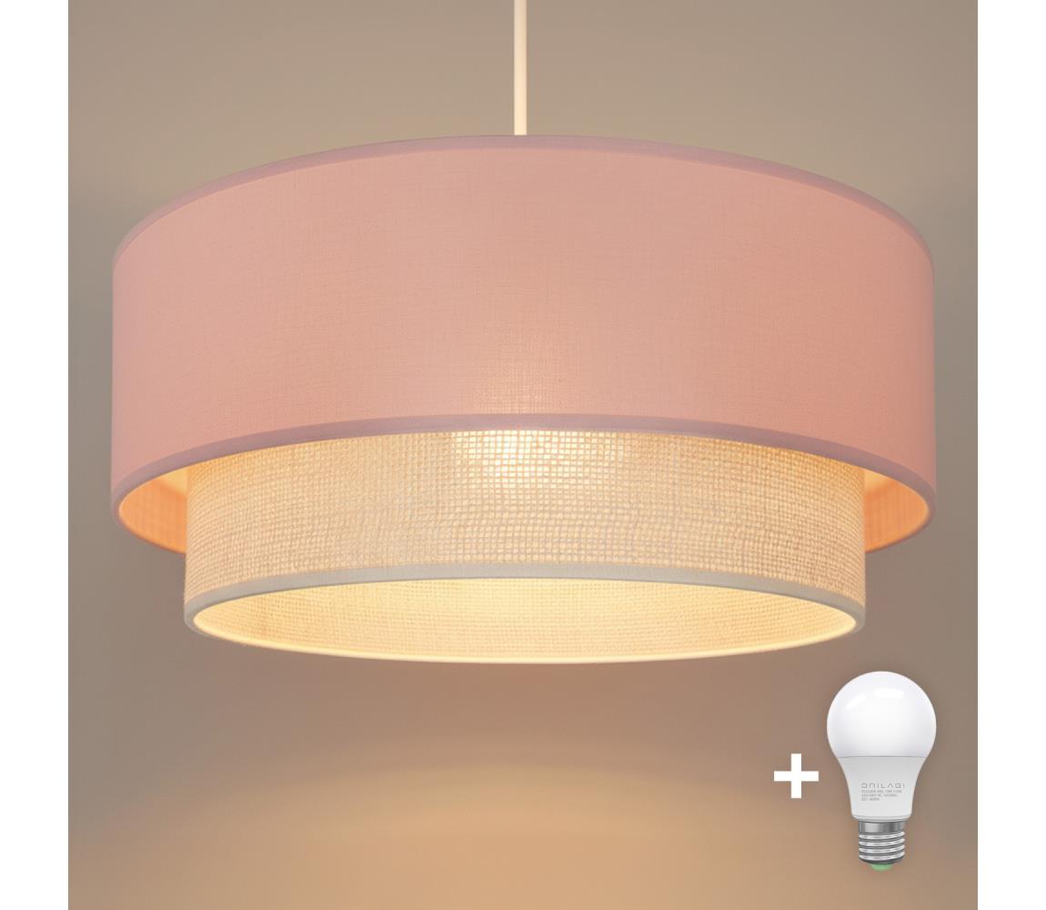 Brilagi - LED luster na lane BOHO BOBO 1xE27/60W/230V pr. 40 cm ružová/krémová 8590828051169
