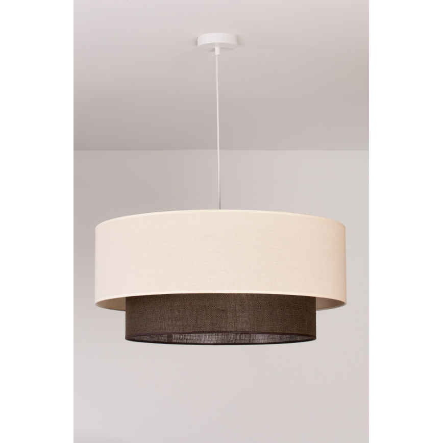 Brilagi - LED luster na lane BOHO STYLE 3xE27/15W/230V pr. 60 cm krémová/hnedá
