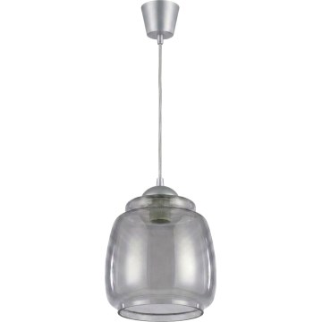 Brilagi - LED luster na lane RETRO GLASS 1xE27/60W/230V pr. 26 cm strieborná/dymová sivá