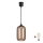 Brilagi - LED luster na lane RETRO GLASS 1xE27/60W/230V, priemer 14 cm, čierna/dymovo hnedá