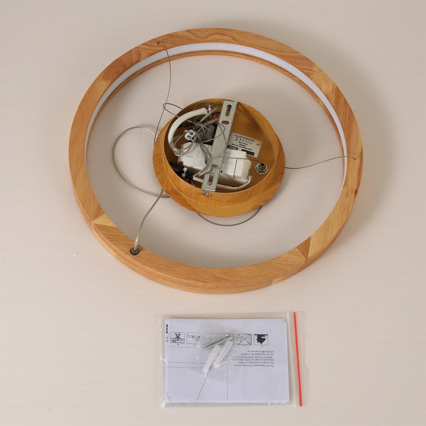 Brilagi - LED luster na lane UMEA WOOD LED/30W/230V pr. 40 cm kaučukovník