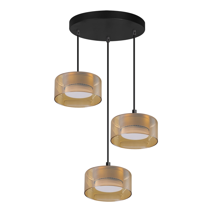 Brilagi - LED luster na lankách AURA LUX 3xGX53/13W/230V čierna/zlatá