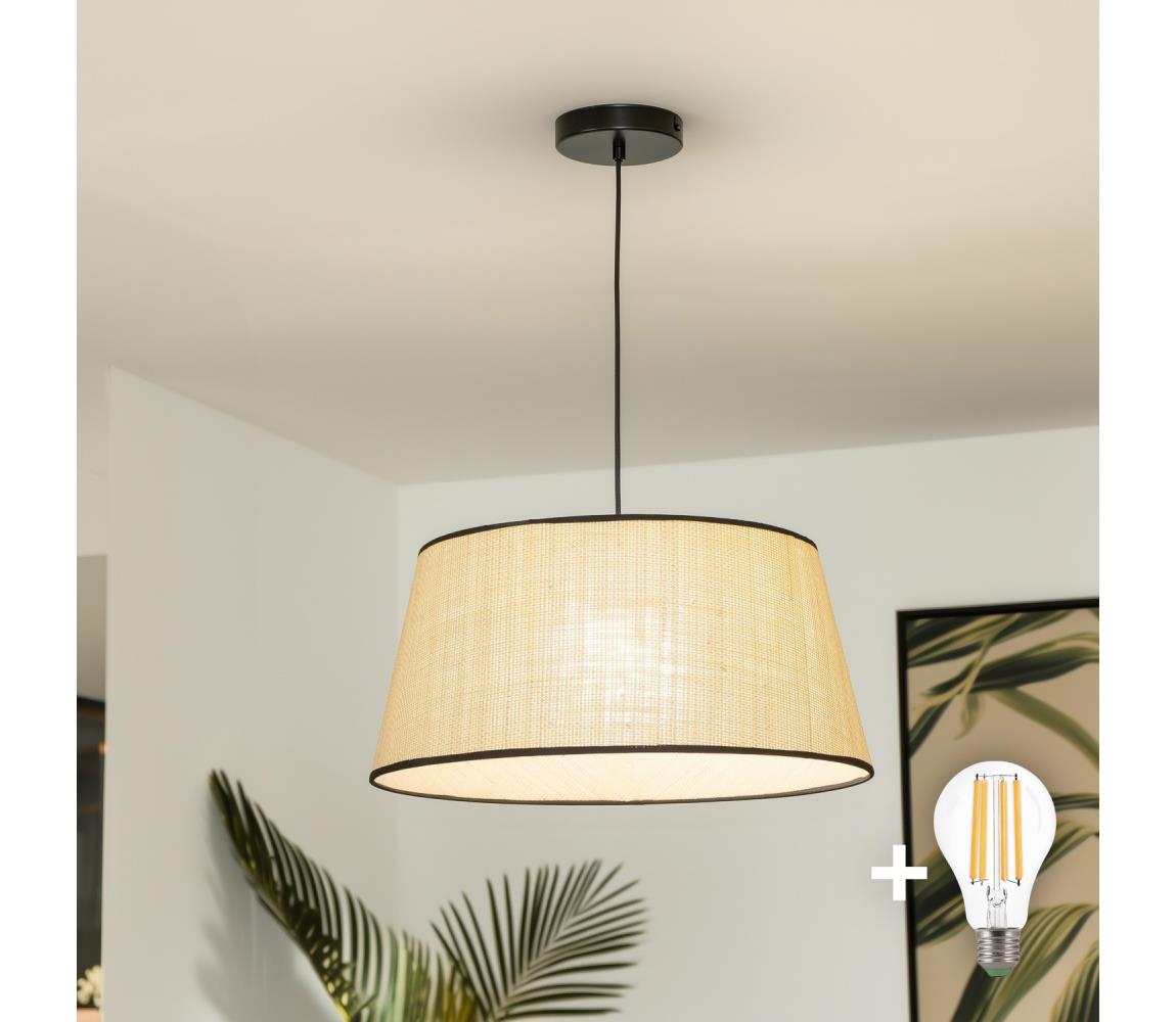 Brilagi - LED luster na lankách CERIA 1×E27/40W/230V Ø 50 cm béžový BG3987+EG781084