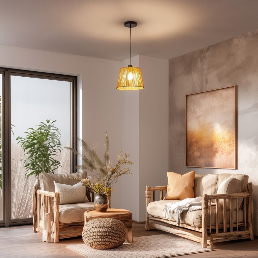 Brilagi - LED luster na lankách CERIA BOHO 1xE27/40W/230V pr. 28 cm hnedá