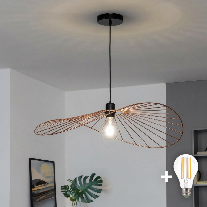 Brilagi - LED luster na lankách CERIA WIRE 1xE27/40W/230V 60x80 cm bronzový