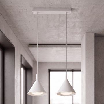 BRILAGI - LED Luster na lankách CONE DOUBLE 2xGX53/15W/230V biela