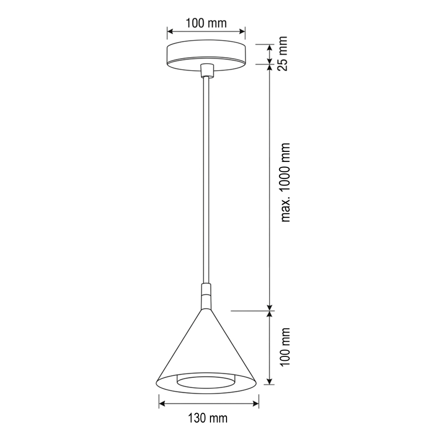 BRILAGI - LED Luster na lankách CONE SINGLE 1xGX53/15W/230V biela