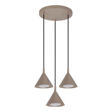 BRILAGI - LED Luster na lankách CONE TRIPLE ROUND 3xGX53/15W/230V béžová