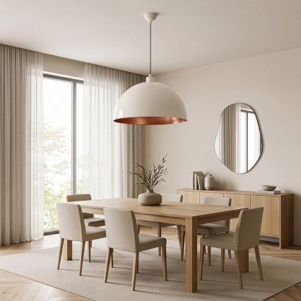 Brilagi - LED luster na lankách METALO 1xE27/40W/230V pr. 60 cm béžová/medená