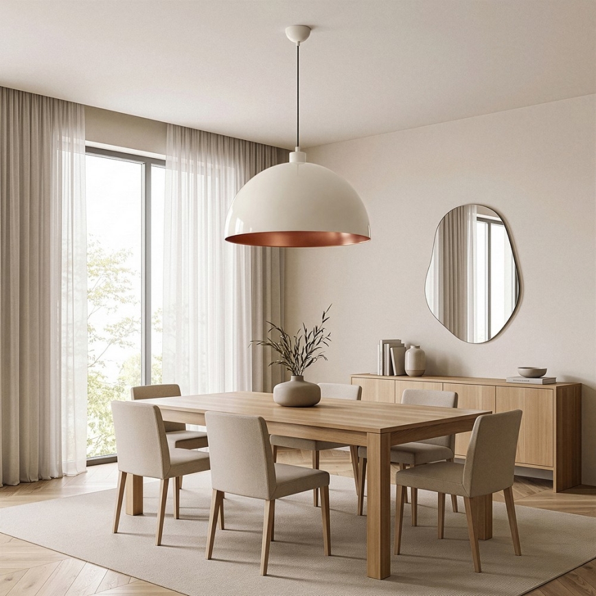 Brilagi - LED luster na lankách METALO 1xE27/40W/230V pr. 60 cm béžová/medená