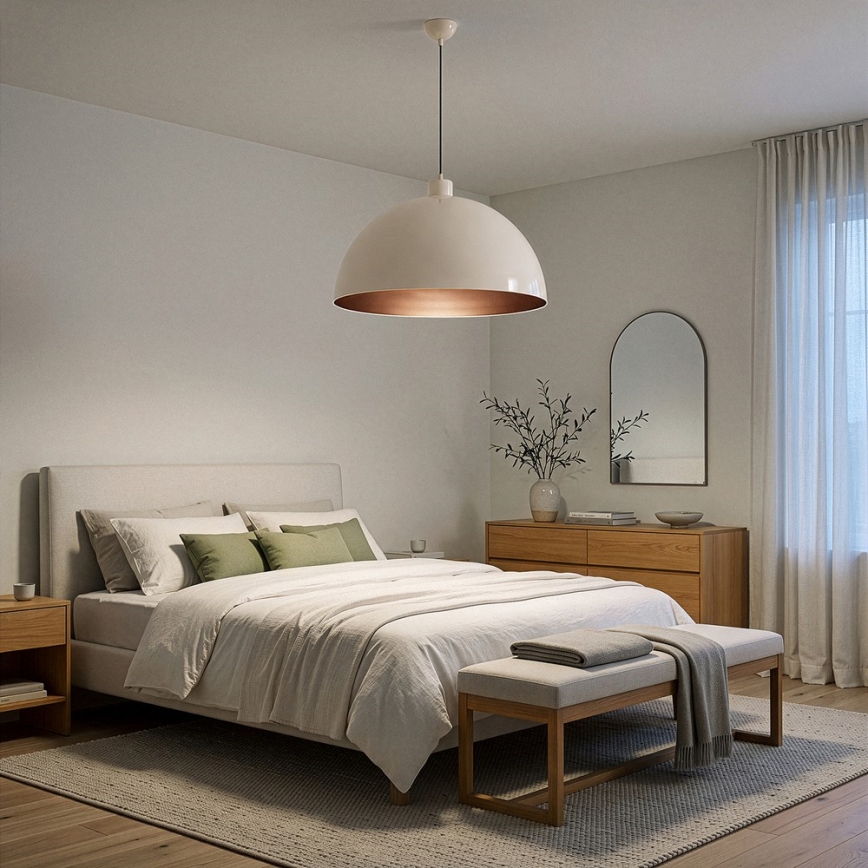 Brilagi - LED luster na lankách METALO 1xE27/40W/230V pr. 60 cm béžová/medená
