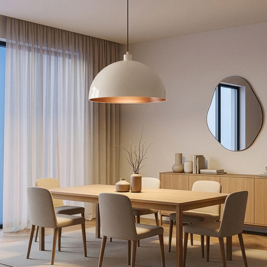 Brilagi - LED luster na lankách METALO 1xE27/40W/230V pr. 60 cm béžová/medená