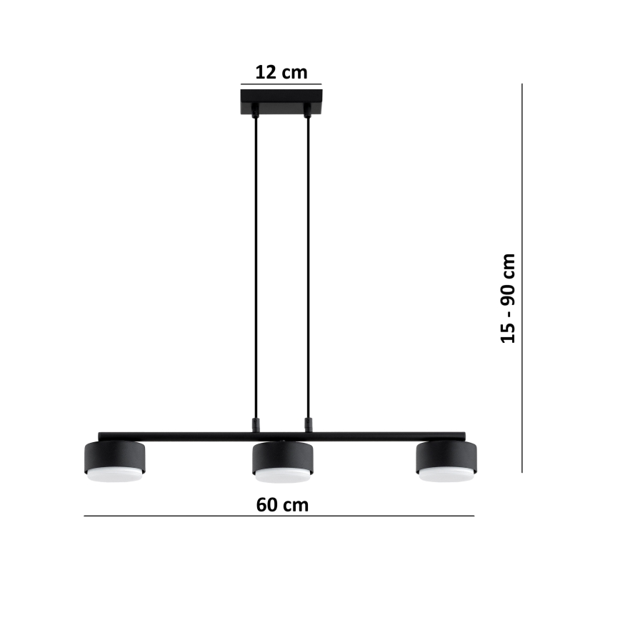 Brilagi - LED luster na lankách MONO 3xGX53/30W/230V čierna