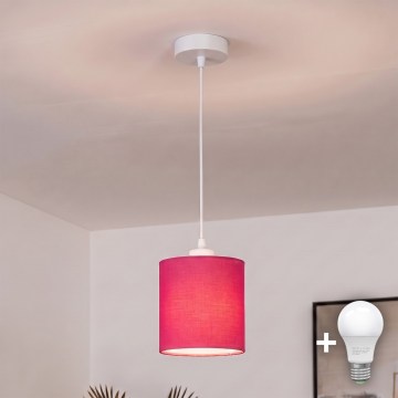 BRILAGI - LED luster na lankách NUBILA 1xE27/60W/230V pr. 14 cm biela/ružová