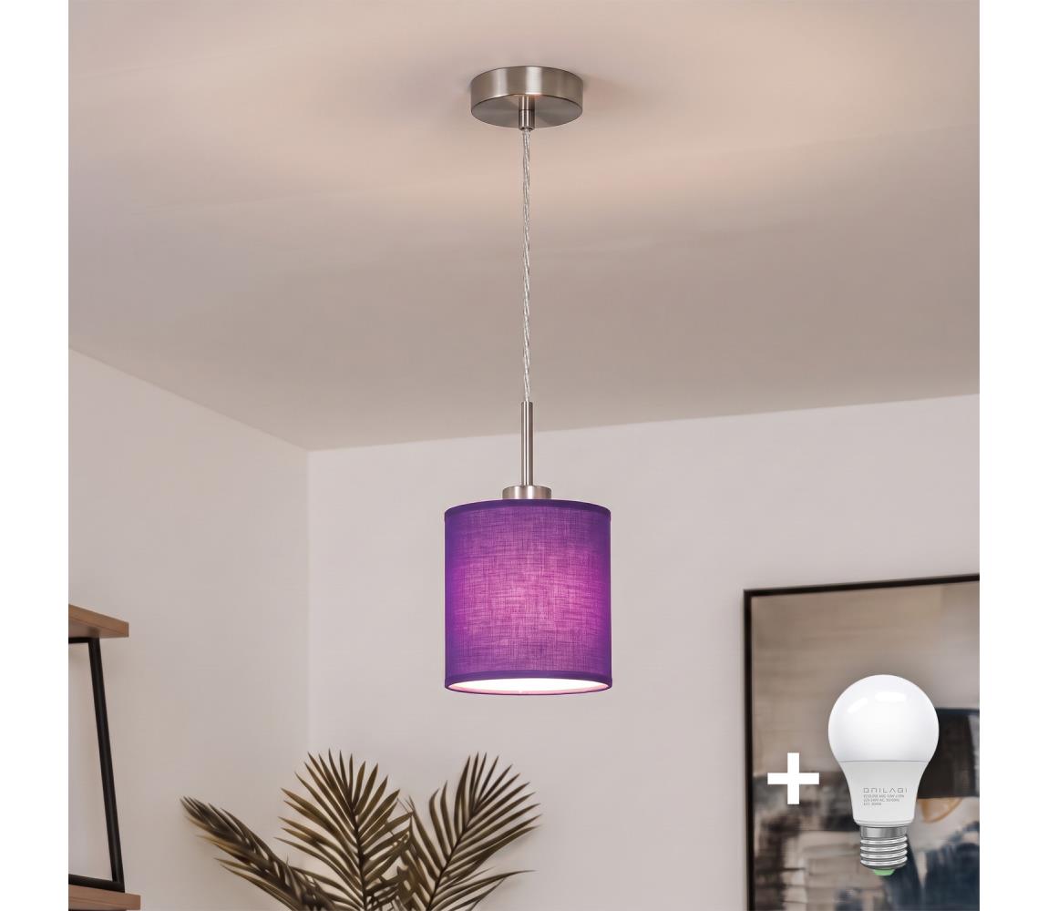Brilagi - LED Luster na lankách NUBILA 1xE27/60W/230V pr. 14 cm fialová EG32515+BG1580