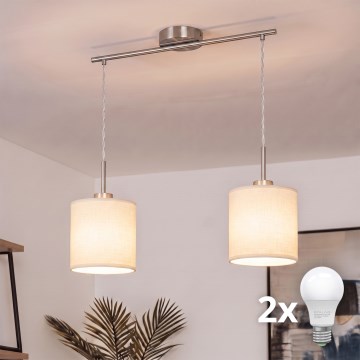 Brilagi - LED luster na lankách NUBILA 2xE27/60W/230V krémová