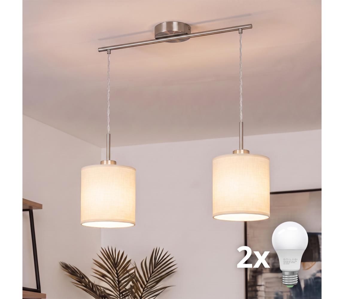 Brilagi - LED luster na lankách NUBILA 2xE27/60W/230V krémová EG32519+2xBG1585