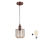 Brilagi - LED luster na lankách RETRO GLASS 1xE27/60W/230V pr. 14 cm medená/dymovo-béžová