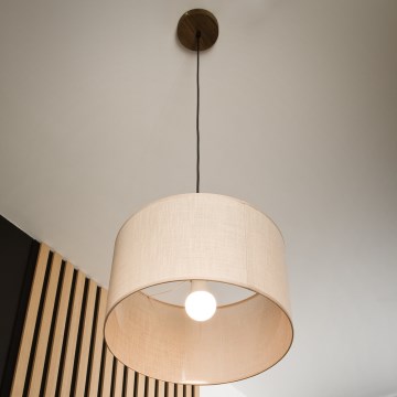 Brilagi - LED Luster na lanku ANTHONY 1xE27/60W/230V dub orech/béžová