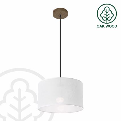 Brilagi - LED Luster na lanku ANTHONY 1xE27/60W/230V dub orech/biela