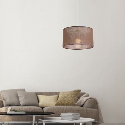 Brilagi - LED Luster na lanku ANTHONY 1xE27/60W/230V dub orech/hnedá