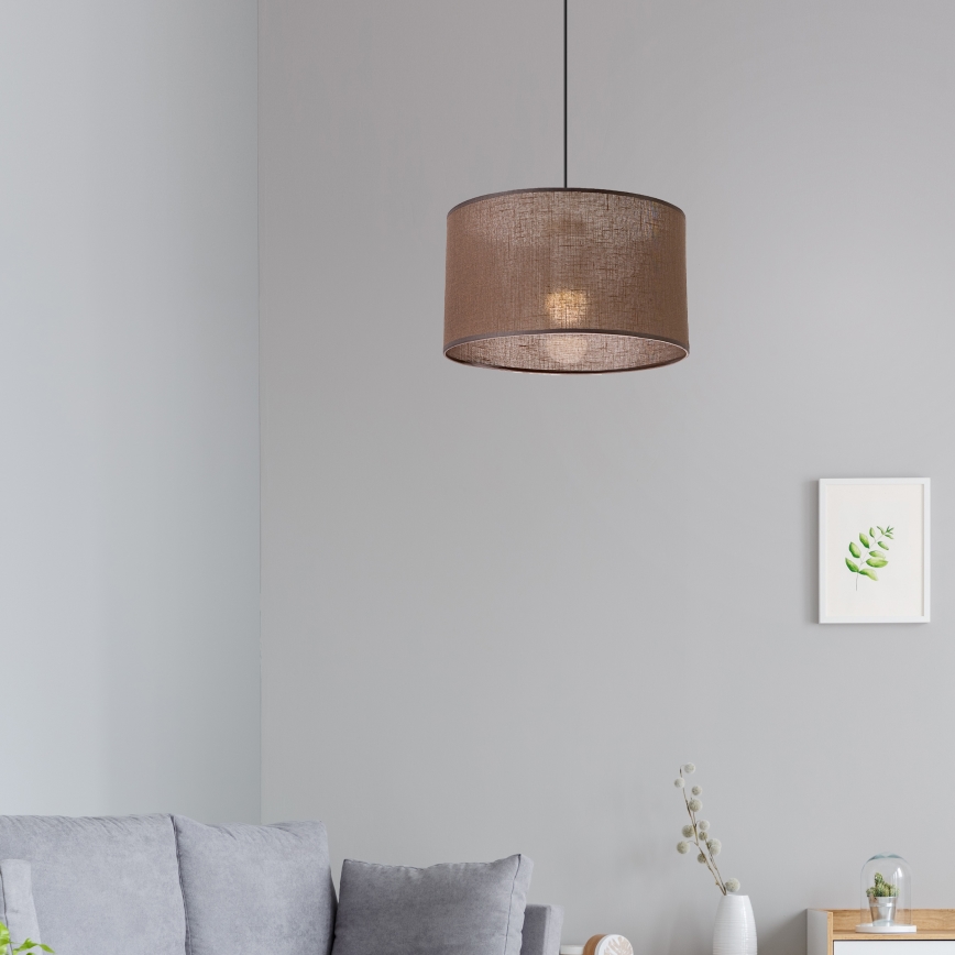 Brilagi - LED Luster na lanku ANTHONY 1xE27/60W/230V dub orech/hnedá