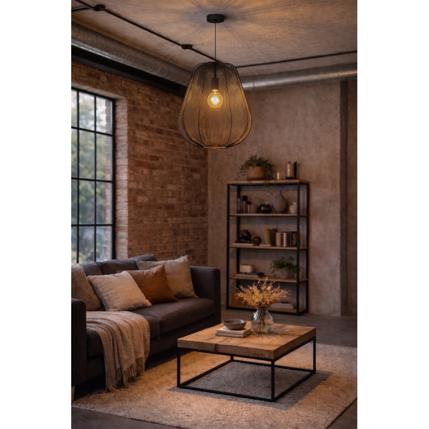 Brilagi - LED luster na lanku ARVEN 1xE27/8W/230V priemer 37 cm čierny