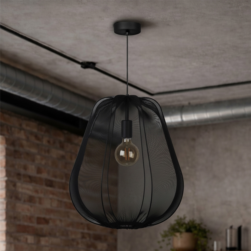 Brilagi - LED luster na lanku ARVEN 1xE27/8W/230V priemer 37 cm čierny