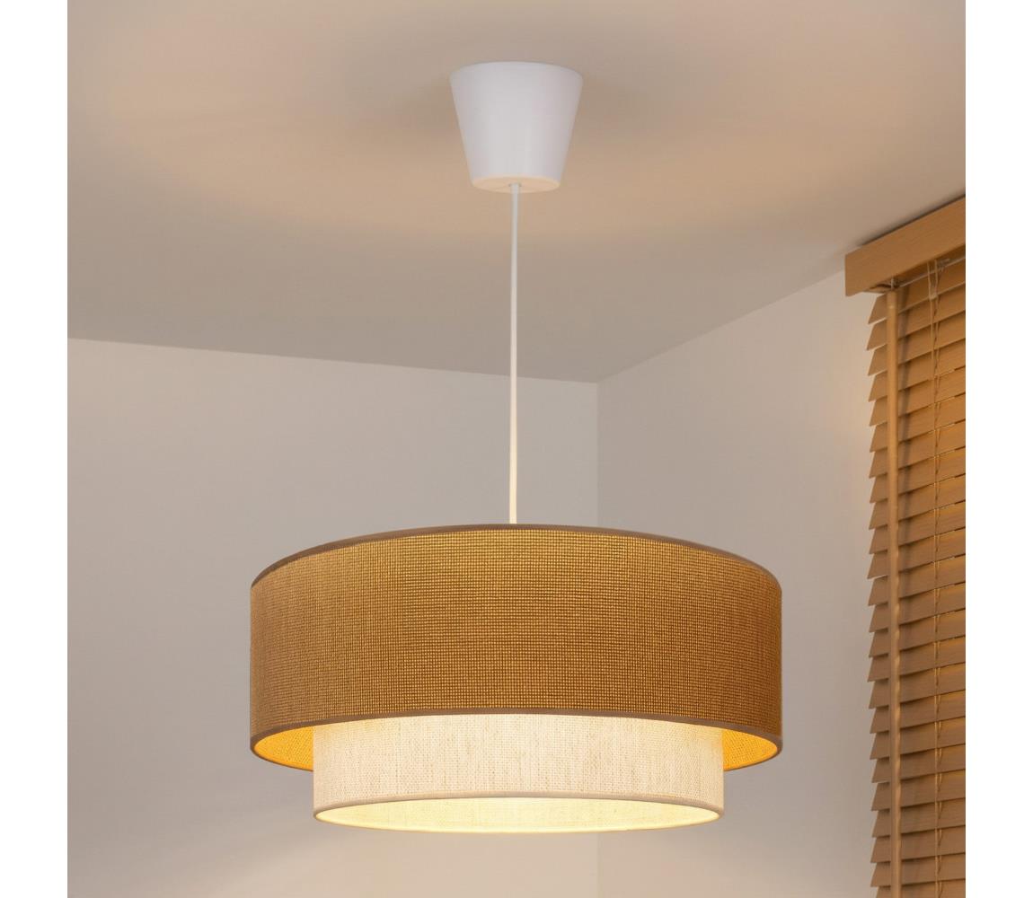 Brilagi - LED luster na lanku BOHO ECO 1xE27/10W/230V pr. 40 cm béžová/krémová 8590828052432