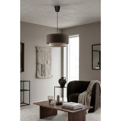 Brilagi - LED Luster na lanku BOHO ECO 1xE27/10W/230V pr. 40 cm hnedá/krémová