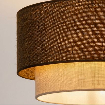 Brilagi - LED Luster na lanku BOHO ECO 1xE27/10W/230V pr. 40 cm hnedá/krémová