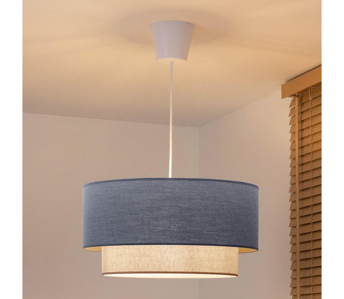 Brilagi - LED luster na lanku BOHO ECO 1xE27/10W/230V, priemer 40 cm, modrá/krémová 8590828052401