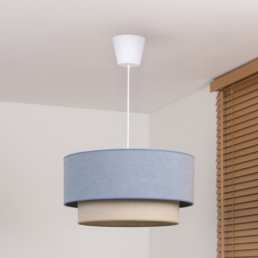 Brilagi - LED luster na lanku BOHO ECO 1xE27/10W/230V, priemer 40 cm, modrá/krémová