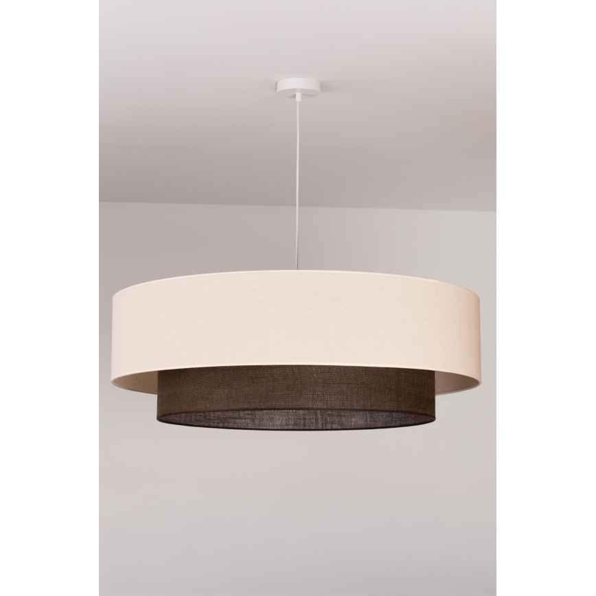 Brilagi - LED luster na lanku BOHO STYLE 3xE27/15W/230V pr. 80 cm krémová/hnedá
