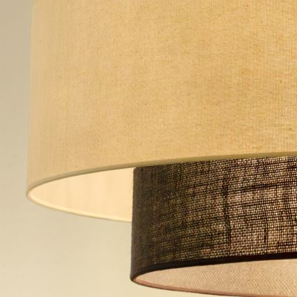 Brilagi - LED luster na lanku BOHO STYLE 3xE27/15W/230V pr. 80 cm krémová/hnedá