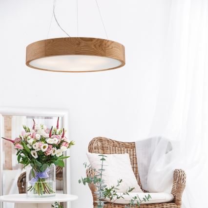 Brilagi - LED Luster na lanku CARVALHO 3xE27/60W/230V dub pr. 47,5 cm