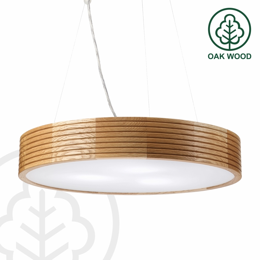 Brilagi - LED luster na lanku CARVALHO MODERN 3xE27/60W/230V dub pr. 47,5 cm
