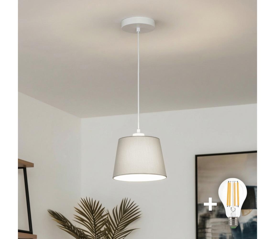 Brilagi - LED luster na lanku CERIA 1xE27/40W/230V pr. 20,5 cm sivá EG300171+EG781031